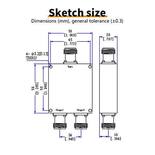 Divisor de potencia con cabeza N de baja perdida y alta precision 1 unidad 4