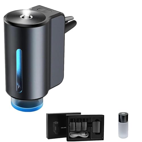 Smart Car Air Freshener and Aroma Diffuser - Adjustable With Three Levels, Intelligent (Ocean, Diffuser + 1 Oil)