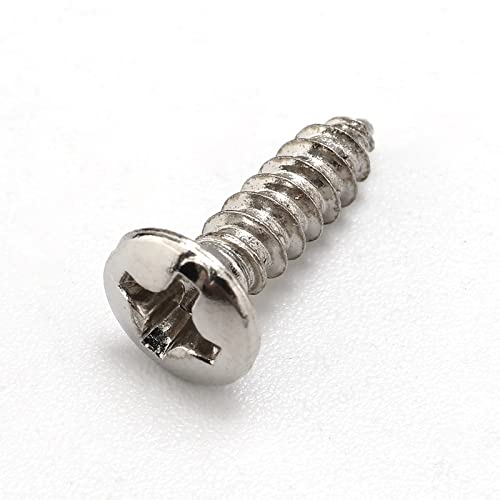 Chrome Guitar Bass Mounting Pickguard Screw for ST TL SG LP Guitar Pack of 100 - Thumbnail 2