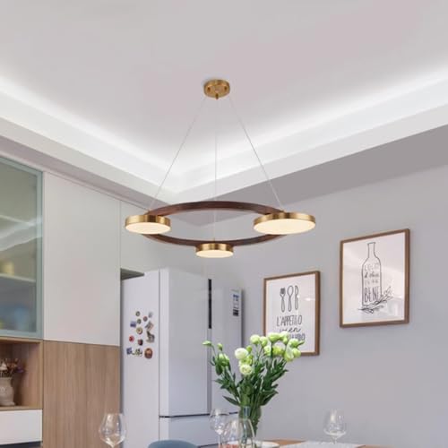 Nowoczesna skandynawska mahoń lampa wisząca: prosta lampa wisząca do jadalni, salonu, przedpokoju, biura, willi, klubu, duży kreatywny żyrandol do recepcji i wyspy