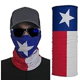 International Tie Texas Flag Bandana – Face Mask: Soft & Breathable Material Multi-Functional Neck G