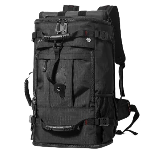 Image of YOUMIAN Large Capacity For Travel Hiking Sports Carry On Backpack Durable Convertible Duffle Bag Laptop airplane (black, 45L-DualMainOpening)