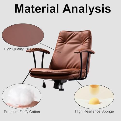 Silla ergonómica de tocador regulable y taburete giratorio cómodo para dormitorio 5