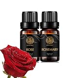 Aromaterapia Rose aceite esencial set para difusor, 2x10ml 100% puro romero aceites esenciales Kit para Humidifier-romero,rosas aceites esenciales, aromaterapia romero aceite Kit,puro Rosa Aceite Set