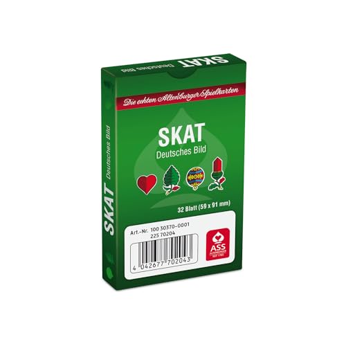 ASS 22570204 Altenburger 22570204-Skat Deutsches Bild Kornblume, ab 10 Jahren, Weiß