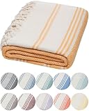 DEMMEX Toalla de Playa y baño de algodón Turco 100% orgánico Certificado, Toalla peshtemal de hammam, Manta – de Gran tamaño, Secado rápido, Libre de Arena, compacta, Tejido de Diamante, prelavada,