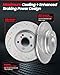 GAIASURGE Brake Pads And Rotors Kit Compatible With 1998-2010 Volkswagen Beetle, 1998-2006 Jetta, Rear Automotive Replacement Brake Kits 34144 D340A-7335 Drilled And Slotted Rotors 232mm(9.1in) Geomet