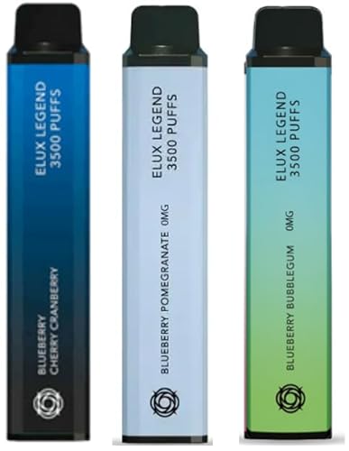 Disposable Vape 3500 Puffs Bar No Nicotine Pens Blueberry Pomegranete, Blue Razz, Berry Bubblgum Vape Starter Kit No Nicotine (Pack of 3)