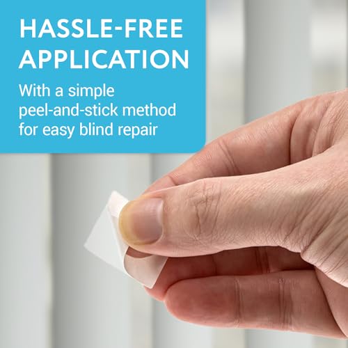 image for IMPRESA Vertical Blind Repair Tabs Kit - 20 Clear Stick-On Sets & 2 Al