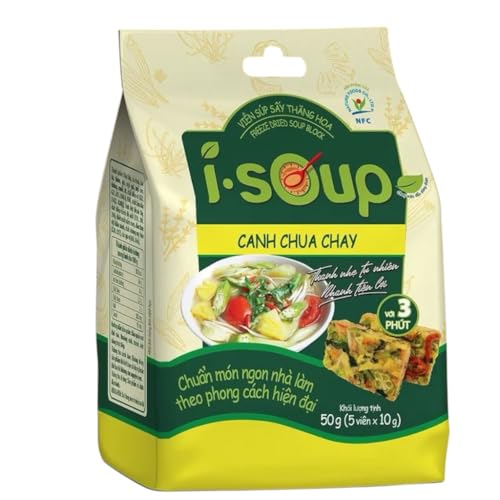 SOUP CANH CHUA CHAY Vegetarian Soup Mix, 5 Pack x10g,