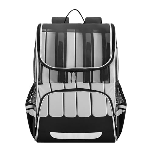 Mochilas con teclas de piano reflectantes para viajes y transporte seguro de portátil