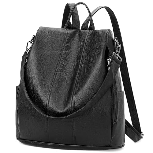 Mochila de piel sintética para mujer GAEKEAO gran tamaño con acabado elegante para viaje y oficina