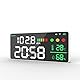 VISLONE Dezibelmeter, WiFi, Schallpegelmesser, Wandschallpegel, Prüfung von Temperatur und Luftfeuchtigkeit, 4 in 1, Wecker, LED-Farbdisplay, 11 Zoll, intelligente Verbindung, Geräuschdezibel per App