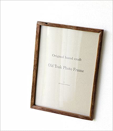 Amazon.co.jp: フォトフレーム 木製 チーク材 おしゃれ A3 壁掛け