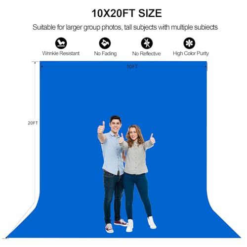 Fondo azul para fotografía 10x20 pies chromakey miniatura 4