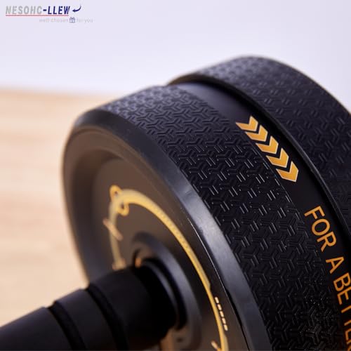 NESOHC-LLEW Upgraded Ab Roller Wheel. Abdominal Training Roller for Men/Women, Abdominal Wheels Widened to 3.4 \", Rubber Tread of The Abdominal Wheel Upgraded, Max Weight 490 lbs