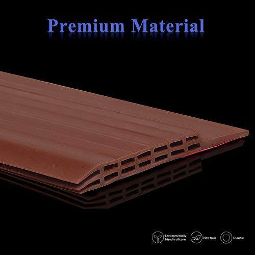 Image of [New Upgrade] Huge Gap Door Draft Stopper, 3.4 inch W Widened Door Sweep Seal Gap Up to 1.8 inch for Interior & Exterior Doors - Keeping Draft, Noise, Dust and Unwanted Animals Out,3.4 inch W x 39 inch L,Brown