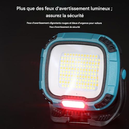 Lampe de travail LED rechargeable forte luminosité extérieur pour garage auto - 6