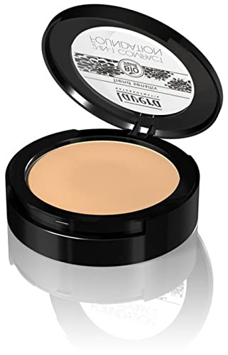 lavera 2in1 Compact Foundation Makeup ∙ Farbe Honey Hautfarbe ∙ ideale Deckkraft ∙ Natural & innovative Make up vegan Bio Pflanzenwirkstoffe Naturkosmetik Teint Kosmetik 1er Pack (1 x 10 g)