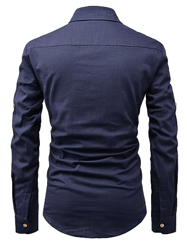 Image of Vida Loca Men Cotton Full Sleeve Casual Spread Collor Slim Fit Short Kurta for Men and Boys (Pack of 2)