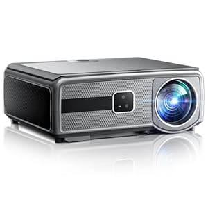 [Buit-in Apps & Auto Focus] Smart Projector 1000 ANSI Lumen Native 1080P Full HD Support 4K, WiFi 6 Bluetooth 5.2, Auto Keystone & Auto Focus, Outdoor Home Cinema Projector for Laptop, PC, Smartphone