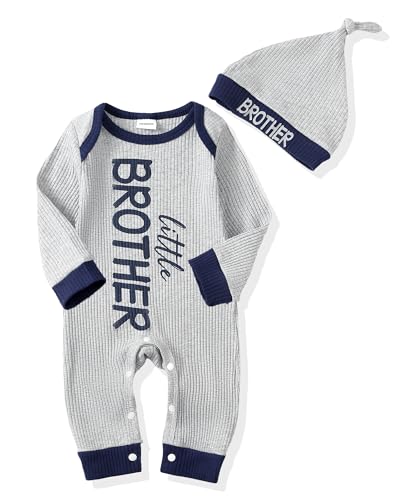 Image of NZRVAWS Newborn Baby Boy Clothes Infant Coming Home Outfits Baby Boy Romper Preemie Jumpsuit Bodysuit Hat 0-18 Months