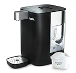BRITA Cube Ambient & Hot Water Dispenser Black (4.0 L) various temperature and cup-size presets, ultimate safety with UV-C technology for bacteria-free water & integrated MAXTRA PRO filter