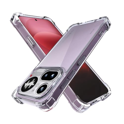 Image of CEDO Cover for Nothing Phone 4a Pro (5G) | Camera Protection Shockproof Bumper-Edge | 360 Degree Protection Acrylic Crystal Clear TPU+PC | Transparent Back Case Backcover (Transparent)