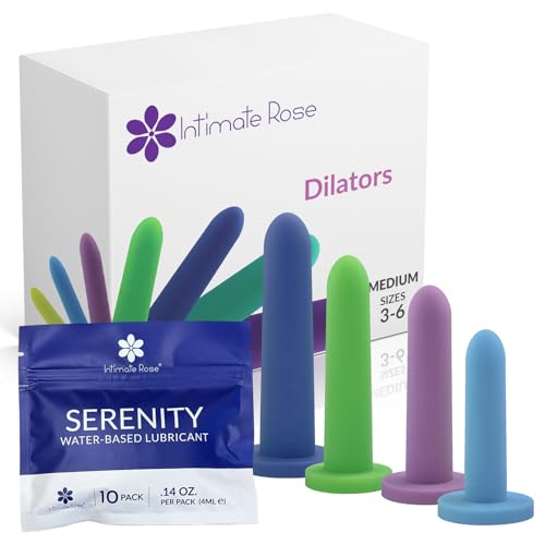 Save 10% on Intimate Rose Pelvic Pain Relief Comfort Bundle – Medium Silicone Vaginal Dilators (Sizes 3–6) & Water-Based Lubricant Travel Pack (10 Sachets)