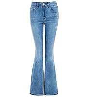 SS7 Womens Denim Jean Flare Flared Stretch Bootcut Jeans Size 6 8 10 12 14 16 New (16, Denim Blue)