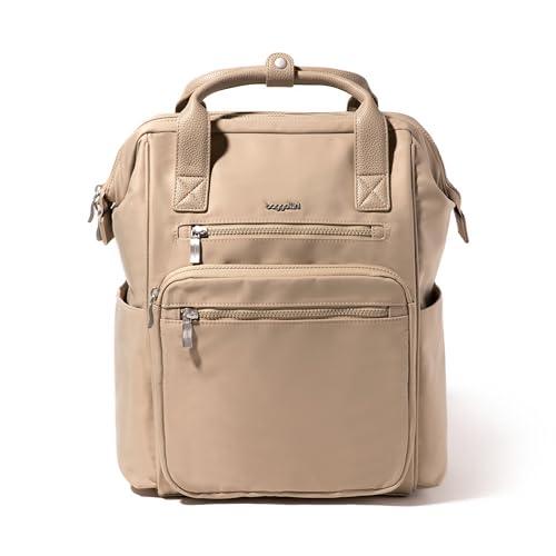 Image of Baggallini Chelsea Laptop Backpack, Taupe Twill