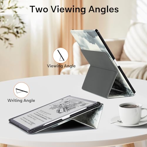 Image of CoBak Case for 11 inch Kindle Scribe 3rd Generation 2025, Kindle Scribe Colorsoft with Two Viewing Angles - All New PU Leather Cover with Auto Sleep Wake, Pen Holder. Ink Painting