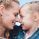 LUXILLA Halloween Pumpkin Earrings 925 Sterling Silver Earrings with Sparkling Cubic Zirconia Cute Charm Stud Ear Jewelry for Women's Birthday Gifts