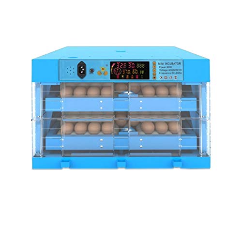 ALYR 128 Eggs Incubators Hatching, Automatic Egg Turning Temperature Control Hatcher for Chicken Dove Quail,53 * 53 * 36cm