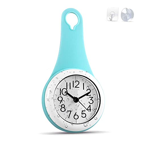 Biramba Wall Clock Kitchen Clock Household Bathroom Waterproof Small Digital Wall Clock Silent Home Decor Shower Clock With Sucker (Green) #TOP10