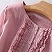 Ceboyel Women Bohemian Cotton Linen Dresses 3/4 Sleeve Maxi Long Dress Plain Classic Dresses Trendy Boho Dresses with Belt 2023 Casual Dresses for Teens Summer Pink x
