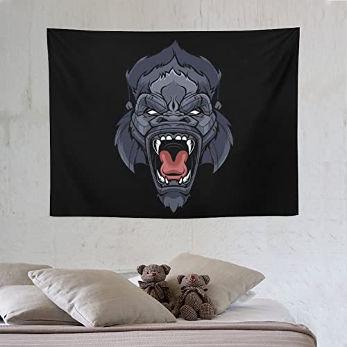 Gorilla Head, Tapestry Aesthetic Wall Hanging Decor Wall Art Home Decoration For Bedroom Living Room Dorm 60"X90" #TOP5
