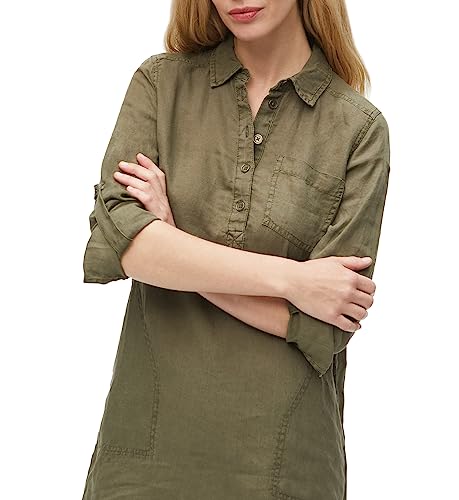 Michael Stars Womens Eleanor Linen Shirt Dress Us Medium, Olive, Mid-Thigh #TOP5