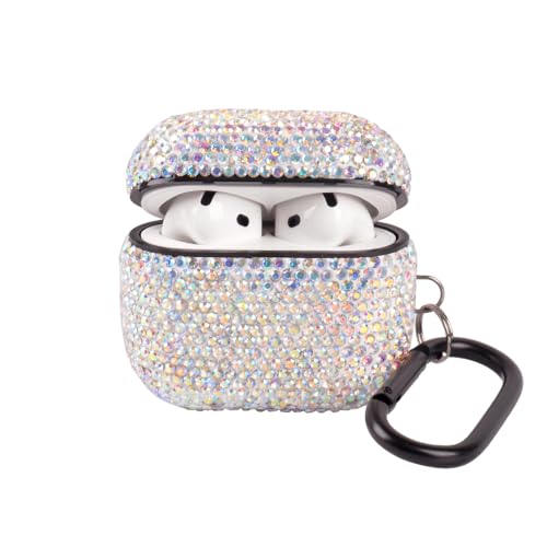 Coque de protection en strass étincelants pour AirPods étui antichoc compatible AirPods 1 et 2