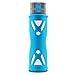 Water Bottle Glass Sports, Large BPA Free with Silicone Sleeve Durable Leak-Proof Non-Slip Dishwasher Safe, 24 Ounce(Upgraded Version)