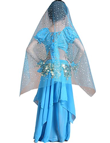 Astage Girls Princess Costume Halloween Dance Sets Sky Blue L 11 To 13 Years #TOP1