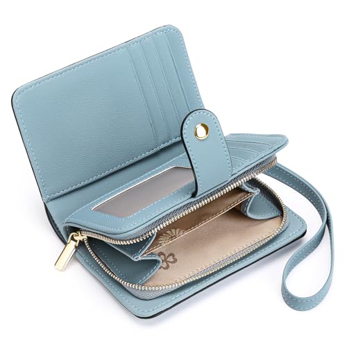 Petit portefeuille femme en cuir véritable anti vol RFID sécurisé