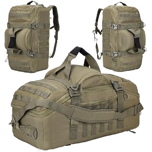3-in-1 Tactical Gym Duffel Backpack, Travel Sports Bag for Overnight