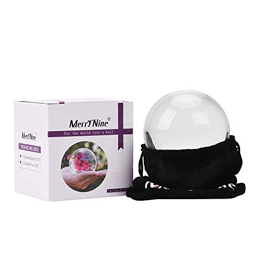 MerryNine Professional Photography Crystal Ball, K9 Crystal Glass Ball with Pouch (70mm, K9, with Pouch)