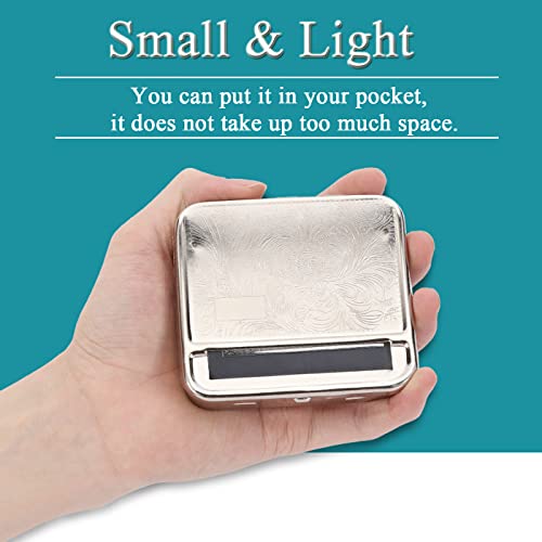 Cigarette Roller, 110Mm Automatic Rolling Box Portable Cigarette Rolling Machine Tobacco Rolling Machine Smoking Roller Case (Silver) #TOP2