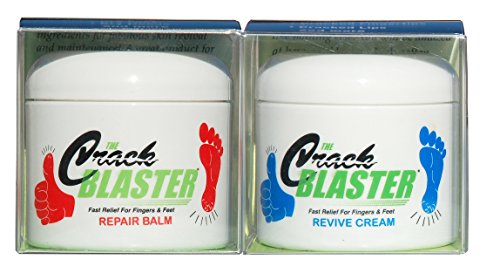 Crack Blaster Repair - Cracked Skin, Heel, Finger Healing Balm and Crack Blaster Revive Dry Skin and Body Cream