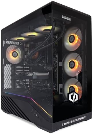 CyberPowerPC Luxe gaming pc black liquid cooled RTX 5060 Ti