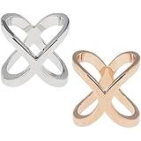 yarui 2ピース スカーフ リング スカーフ留め スカーフクリップ ゴールド シルバー シンプル 通すだけで 簡単アレンジ レディース 入学式 卒業式 結婚式 お正月 成人の日 母の日 誕生日 バレンタイン プレゼント