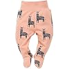 Pinokio – Happy Llama – Baby Hose/Strampler Hose 100% Baumwolle – Schlafhose Mit Füßen (Elastischer Bund) Türkis Orange…