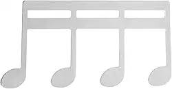 Clipe de partitura grcfumo, padrão de metal note delicado clipe de música, partituras para piano violão (Prata)